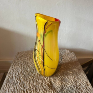 Yellow Artistic Glazed Vase